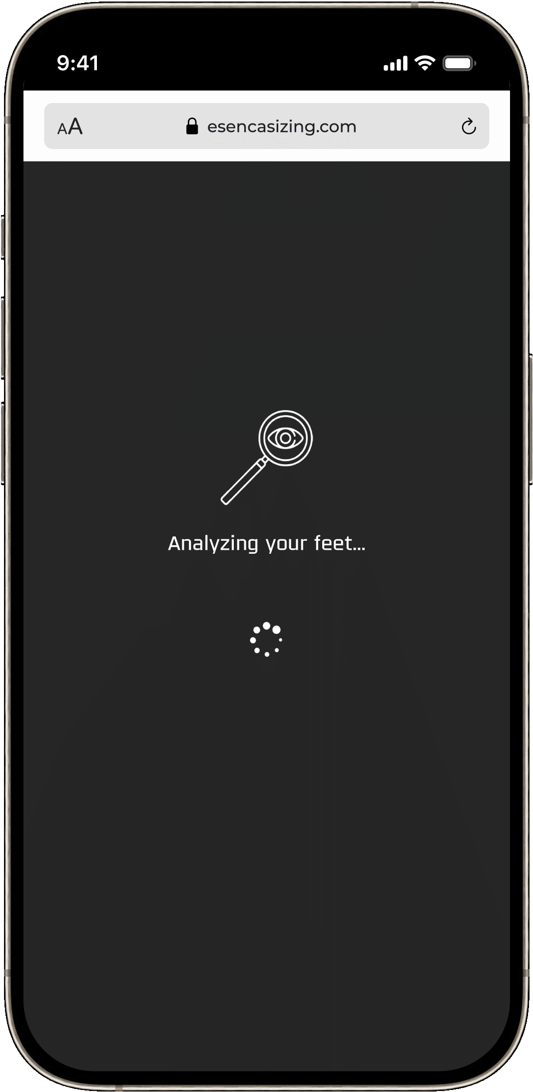 Foot measuring esenca sizing