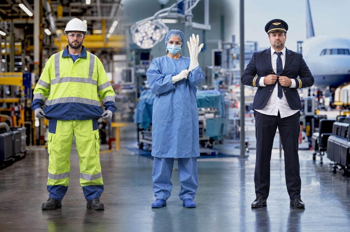 Garment Audit report showing size range coverage across a measured workforce